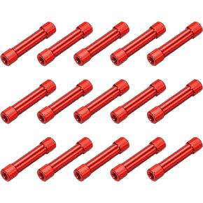 MECCANIXITY Hex Aluminium Standoff Column Spacer,Standoffs Hexagonal Spacers M3x15mm,Spacers Assortment Kit for RC Airplane,FPV Quadcopter,CNC,Red,Pack of 15