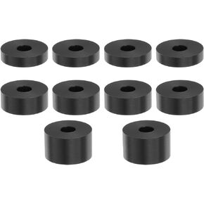 uxcell 30pcs Rubber Spacers 6.2mm Bore x 20mm OD, 5mm/10mm/15mm Length, Black Round Anti Vibration Spacer Rubber Bushing Grommets for Home Car Accessories