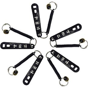 5-Pack Oxygen Cylinder Wrenches, Each w/Bungee & 2 Brass Yoke Washer Seals for O-Ring Replacement on O2 Regulators