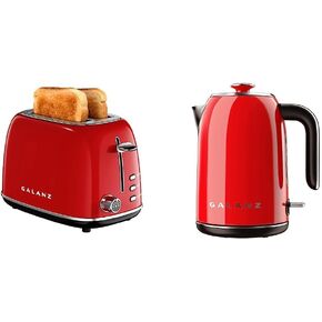 Galanz Retro Breakfast Set, Galanz 1.7 L Retro Electric Kettle and 2-Slice Toaster (1.5" Extra Wide Slots) in Kuwait