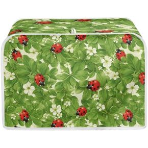Vivid Funny Bread Pattern Toaster Cover,Waterproof Toaster Cover Bread Print 2 & 4 Slice Bread Maker Cover Small Appliance Covers Bread Maker Cover