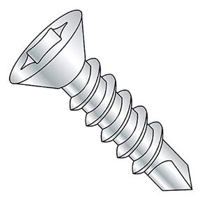 Small Parts 0616KTF Steel Self-Drilling Screw, Zinc Plated Finish, 82 Degree Flat Head, Star Drive, #2 Drill Point, #6-20 Thread Size, 1" Length (Pack of 100)