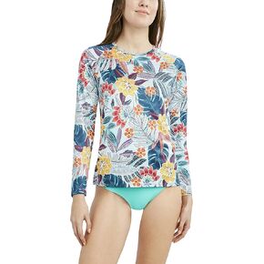 سترة Rashguard النسائية ذات الأكمام الطويلة القياسية القابلة للتعديل من Caribbean Joe مع حماية من الشمس in Kuwait