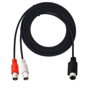 10in S-Video 4 Pin to BNC Splitter Cable (Coaxial, Round, Male-to-Female, 1pcs, 1ft), Compatible with Projector, DVD Player, Monitor, Modem