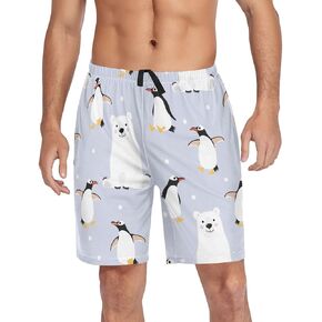 Mens Pajama Shorts Yellow Lemons Sleep Shorts Men Lemonade Pajama Bottoms With Pockets Drawstring Lounge S