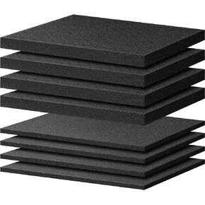 4 PCS Foam Inserts for Cases- 2 Size Pick and Pluck Foam Sheets with Bottom Pluck Pre-Cubed Foam Tray Pads Foam for Cases Tool Box Drawers Electronics and Storage Miniatures (1in*2pcs+0.4in*2pcs)