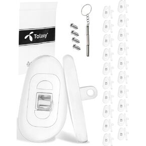 12 Pairs Screw-in Eyeglass Nose Pads, 14mm Clear Replacement Nose Pieces for Oakley Wingback SQ OX5148 | Wingfold OX5100 | Wiretap 2.0 OX5152 | Money Clip OX5145 | Monnglow Sunglasses
