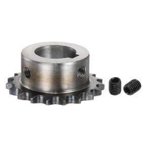 uxcell ISO/DIN 06B-1 Roller Chain Sprocket B Type 25mm Bore, 3/8" Pitch, A3-Steel Single Strand Roller Sprocket Hardened 19 Tooth