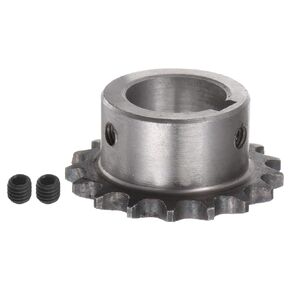 DIN/ISO 06B Roller Chain Sprocket 17T Pitch 3/8" 25mm Bore A3 Carbon Steel Motor Drive Gear