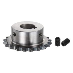 uxcell ISO/DIN 06B-1 Roller Chain Sprocket B Type 20mm Bore, 3/8" Pitch, A3-Steel Single Strand Roller Sprocket Hardened 20 Tooth