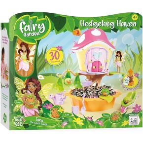Hedgehog Haven Mini Terrarium - Tiny Garden with Earth Fairy & Hedgehoglets - Grow Your Own Mini Garden Kit - Educational Playset with Soil, Seeds & Fairy Field Guide for Kids Aged 4+