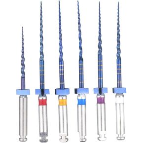 6Pcs S1-F3 Endodontics Files Heat Acticated NiTi Engine Use Super Rotary File 21mm/25mm Endo File (21mm)