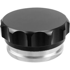 OD 2"/50.8mm Aluminum Alloy Weld Billet On Filler Neck with Cap Oil Fuel Water Tank Black