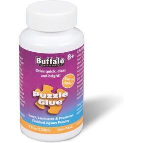 Buffalo Games - Jigsaw Puzzle Glue - Adhesive Paste for Jigsaw Puzzles - Applicator Cap - Saver for Finished Puzzles of Any Size