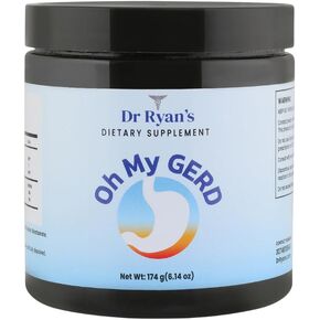 Dr Ryan's - Oh My GERD - for Acid Reflux, GERD, Heartburn, Indigestion & More - Oral, Cognitive & Digestive Support - Neutralize Stomach Acid - Dietary Supplement - Natural Antacid Tablet Alternative