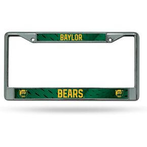 Rico Industries NCAA Baylor Bears 12" x 6" Silver Chrome Frame W' Decal Insert Car/Truck/SUV Auto Accessory