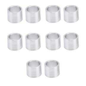Aluminum Spacer 8mm ID x 10mm OD, Round Spacer Unthreaded Standoff Bushing Plain Finish, Flat Gasket Fits Screws Bolts (10 Pack) (8mm)