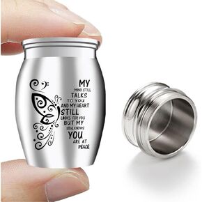 Keepsake Urn,Dog Container for Ashes,Dog Cremation Urn Mini Urn for Pet Ashes,316L Stainless Steel 1.58inch Metal Decorative Urns