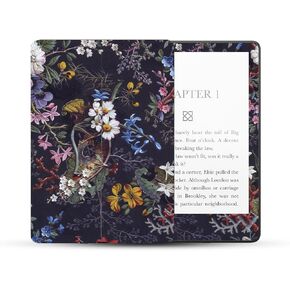 MightySkins Skin Compatible with Amazon Kindle Paperwhite 5 6.8-inch 11th Gen (2021) Full Wrap - Midnight Blossom | Protective, and Unique Vinyl Decal wrap Cover | Easy to Apply | Made in The USA