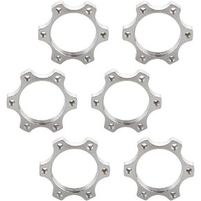 6 Pcs Bicycle Bike Freewheel Threaded Hubs Disk Disc Aluminium Alloy Brake Rotor 6 Bolt 44mm (1.73 inch) Flange Adapter