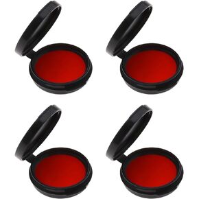4X Thumbprint Ink Pads for Notary Supplies Identification Security ID Fingerprint Cards Law Enforcement Fingerprint Red Stamp Pad Quick-Drying Erasable with Clear Impressions