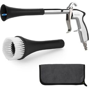 Aluminium Car Cleaning Gun Set with Tapered Nozzle, 6-9.2Bar High Pressure Air Blow Gun with 2 Set Nozzle, Pressure Air Blower Blow Gun Producing Powerful Blast of Air for Cleaning Cars, Velvet, etc