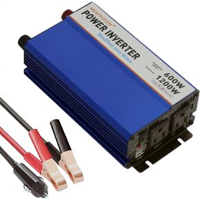 600W Power Inverter,Peak 1200 watt, Car 12V DC to 110V AC Converter 4.8A Quick Charge USB Ports Car Charger,Type-C Port Plug Outlet,Power Inverters for Vehicles
