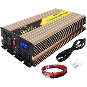 1500W Sump Pump Backup Battery, Sump Pump Backup Power System with LED Display, Pure Sine Wave Inverter with Cooling Auto Switches for Continuous Sump Pump Operation for Emergency and Power Outage Use