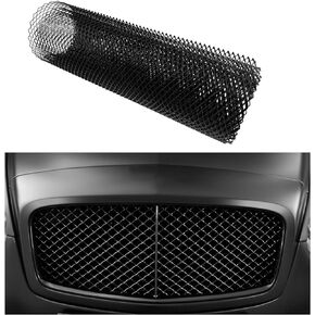 Car Grill Mesh, Heavy Duty Aluminum Alloy Grille Insert Bumper with Rhombic Hole, 40"×13" Multifunctional Automotive Screen Mesh Roll for Front Bumper, Car Accessories (3×6 mm)
