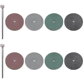The Lord of the Tools Set of 52 22mm Polishing Wheel Assortment with 2.35mm Mandrel Shank Rubber Polishing Discs Kit for Jewelry Making Dental Laboratories Model Makers Woodworking