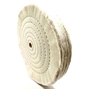 2 Pack Buffing Wheels for Bench Grinder or Buffer - 6 Inch Extra Thick Buffing Wheel Fine Cotton Sewn with 1/2" Arbor Hole - 80 Ply 1" Thick Polishing Buffing Wheel, Pack of 2
