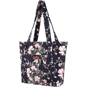 Extra Large Tote Bag for Women 18/22 inches, Canvas Everying Tote Bag with Zipper Shoulder Bag Top Handle for Travel
