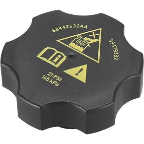 X AUTOHAUX Radiator Coolant Reservoir Recovery Cap for Chrysler for Jeep for Dodge for Ram 2013-2021 Replaces 68442532AA