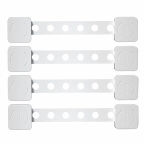 Upgraded Cabinet Locks MOYONTE 4 Pack Cabinet Locks Baby Proofing Child Safety Cabinet Locks for Cabinets, Drawers, Fridge, Wardrobe, Dishwasher, Toilet Seat, White