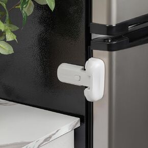 Child Proof Refrigerator Lock - Easy to Install Child Lock for Fridge, Open Normal Feature - One Hand Operation Freezer Lock, No Tools Needed - Secure Fridge Lock, Wide Application