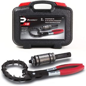 Powerbuilt Exhaust Tool Kit, Replace and Repair Vehicle Exhaust Pipes, Remove Dents, Chain Cutter, Expander, 2 Piece Set - 648634