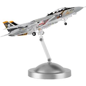 HANGHANG 1:100 Military Model Plane F-14 Tomcat Jolly Rogers Alloy Fighter Plane Model,Model Airplane for Collection and Gift.