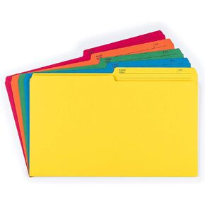 Smead Reversible File Folder, 1/2-Cut Printed Tab, 2nd Position, Legal Size, Ivory, 100 per Box (15348)