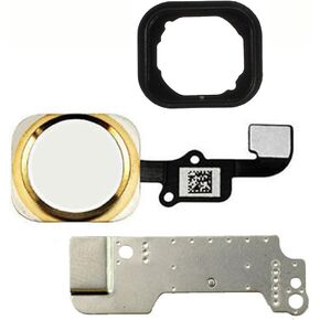 Home Button Key Flex Cable Assembly with Rubber Ring Replacment Part for iPhone 6 and 6 Plus (Gold)