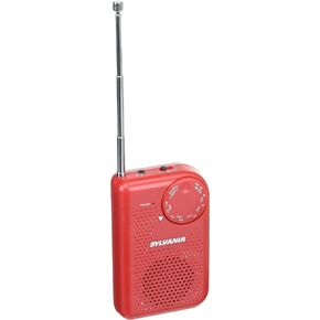 Portable AM/FM Pocket Radio With Built-In Speaker, Blue