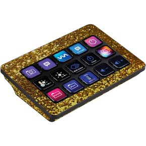 MightySkins Skin Compatible with Elgato Stream Deck MK.2 - Gold Dazzle | Protective, Durable, and Unique Vinyl Decal wrap Cover | Easy to Apply, Remove, and Change Styles | Made in The USA