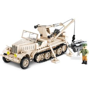 COBI WWII Sd.Kfz. 9/1 FAMO Logistics And Repair Crane Vehicle | World War II Historical Collection Toys | 1:35 Scale Model | Interlocking Building Block Set # 2281