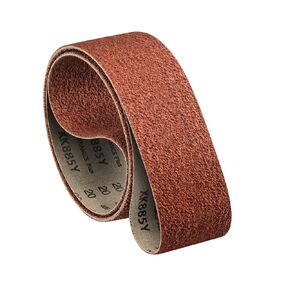 VSM 307811 Abrasive Belt, Coarse Grade, Cloth Backing, Ceramic, 40 Grit, 1/4" Width, 12" Length, Bright Red (Pack of 20)
