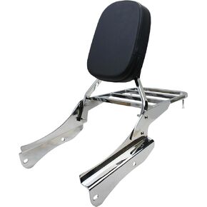 YHMOTO Passenger Backrest Sissy Bar with Luggage Rack for Honda Shadow Spirit VT 750DC 2001 2002 2003 2005 2006 2007