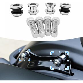 Sissy Bar Rack 4-Point Docking Hardware Kit Compatible with 2018-2023 Harley Softail Deluxe Fat Boy Breakout Heritage FXDR FXBR