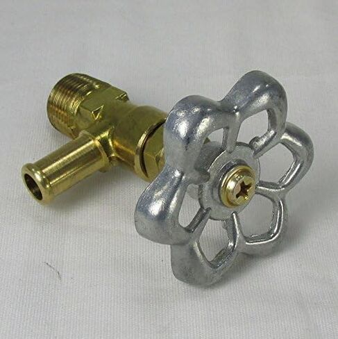 Brass Motorcycle Hi Flow Faucet Fuel Petcock Needle Valve Gas Shut Off Valve - 3/8" NPT Thread - 3/8" ID Fuel Line - Zinc Valve Handle - Harley Chopper Bobber Cafe Racer (Faucet) in Saudi Arabia
