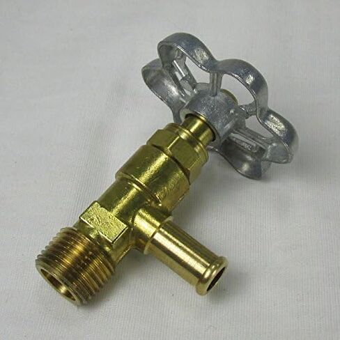 Brass Motorcycle Hi Flow Faucet Fuel Petcock Needle Valve Gas Shut Off Valve - 3/8" NPT Thread - 3/8" ID Fuel Line - Zinc Valve Handle - Harley Chopper Bobber Cafe Racer (Faucet) in Saudi Arabia