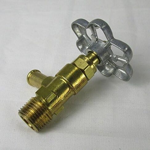 Brass Motorcycle Hi Flow Faucet Fuel Petcock Needle Valve Gas Shut Off Valve - 3/8" NPT Thread - 3/8" ID Fuel Line - Zinc Valve Handle - Harley Chopper Bobber Cafe Racer (Faucet) in Saudi Arabia
