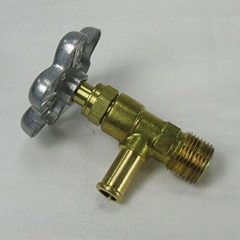 Brass Motorcycle Hi Flow Faucet Fuel Petcock Needle Valve Gas Shut Off Valve - 3/8" NPT Thread - 3/8" ID Fuel Line - Zinc Valve Handle - Harley Chopper Bobber Cafe Racer (Faucet) in Saudi Arabia