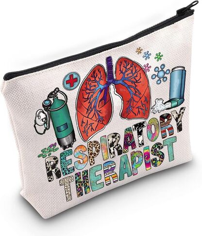 LEVLO Respiratory Therapist Zipper Pouch Bag RT Student Graduation Gift Respiratory Nurse Travel Bag RN Apperaction Gift (Respiratory Therapist) in Saudi Arabia